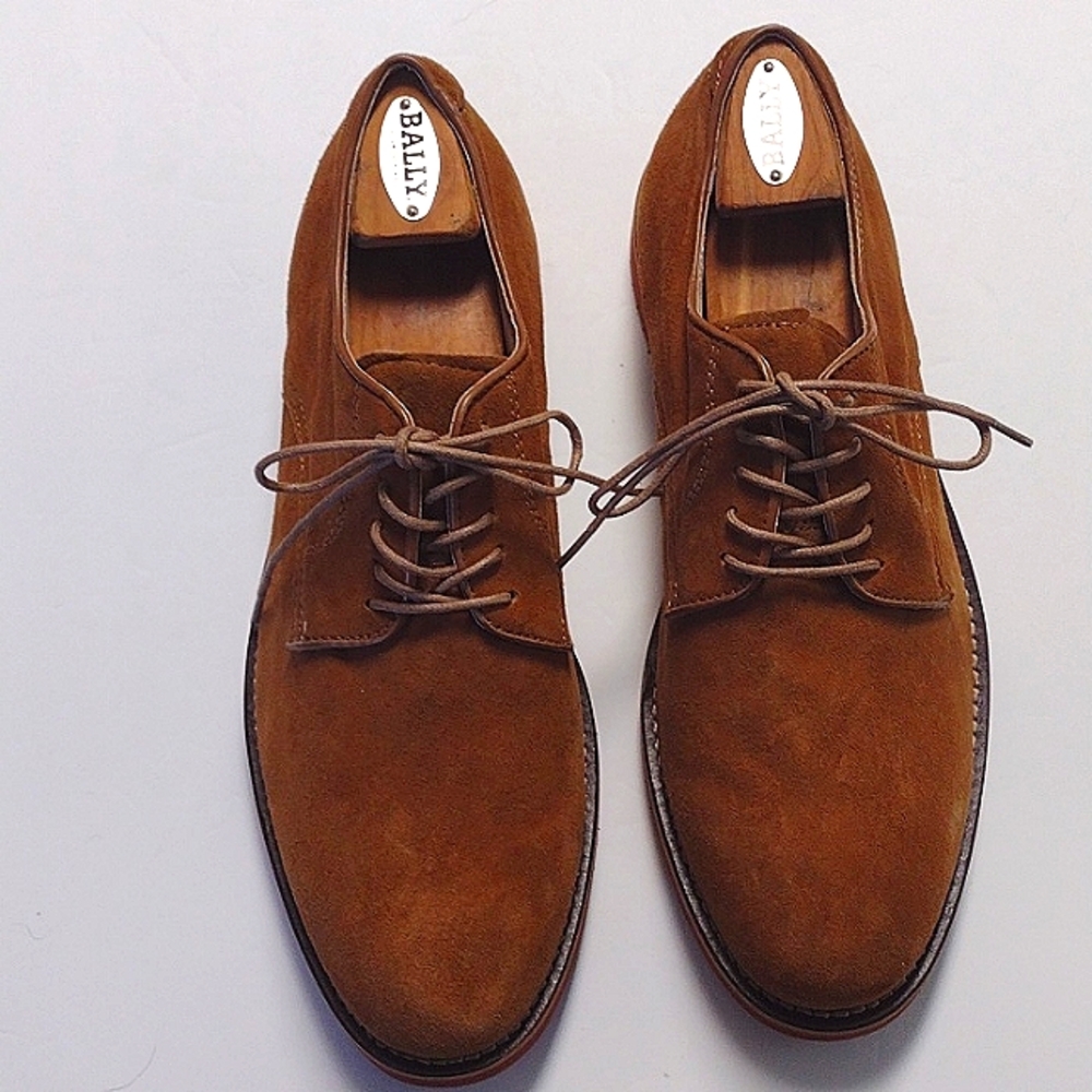G.H. BASS BUCKINGHAM TO SUEDE MENS SHOES SIZE 11.5 D IN LIGHT BROWN